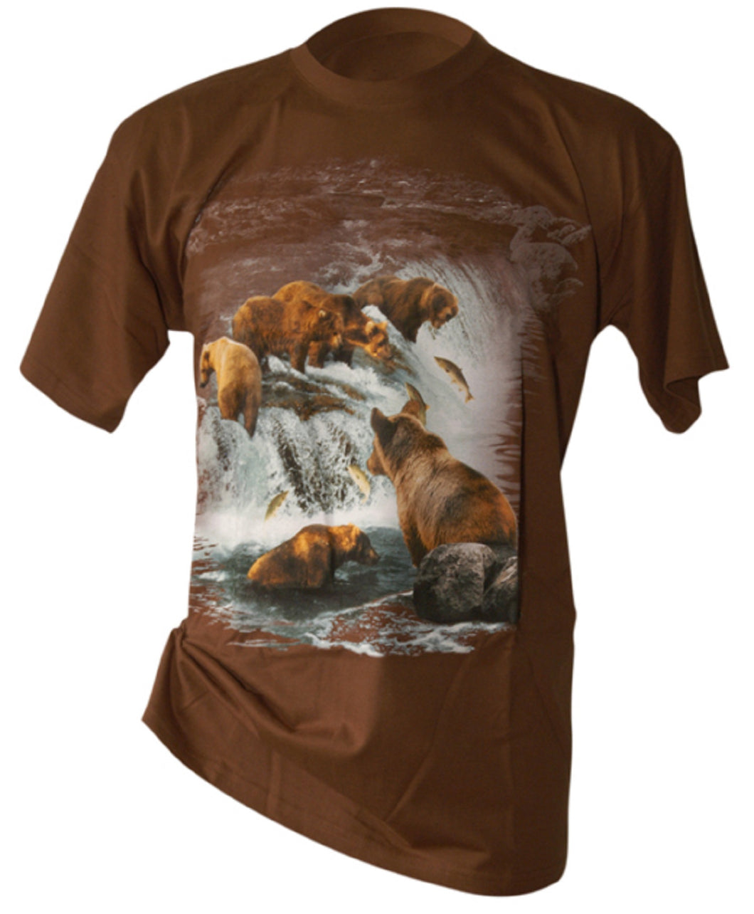 Bushfire Fishing Bears, Fischende Bären T-Shirt - BSH047