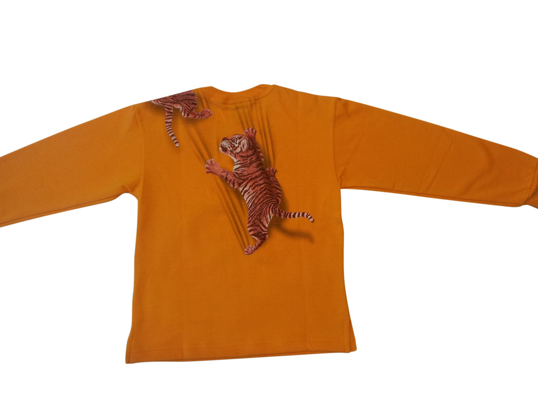 Bushfire Sweatshirt Kinder Tiger, Tumbling Tigers gelb RNSK805