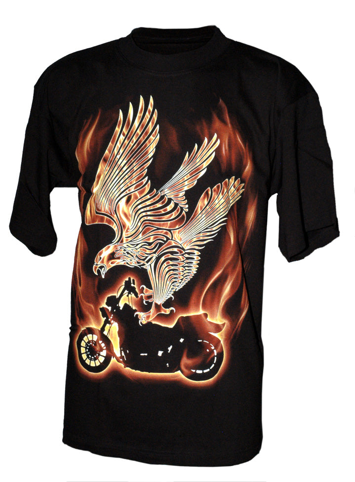 Planet Earth Flaming Eagle T-Shirt - BT5047