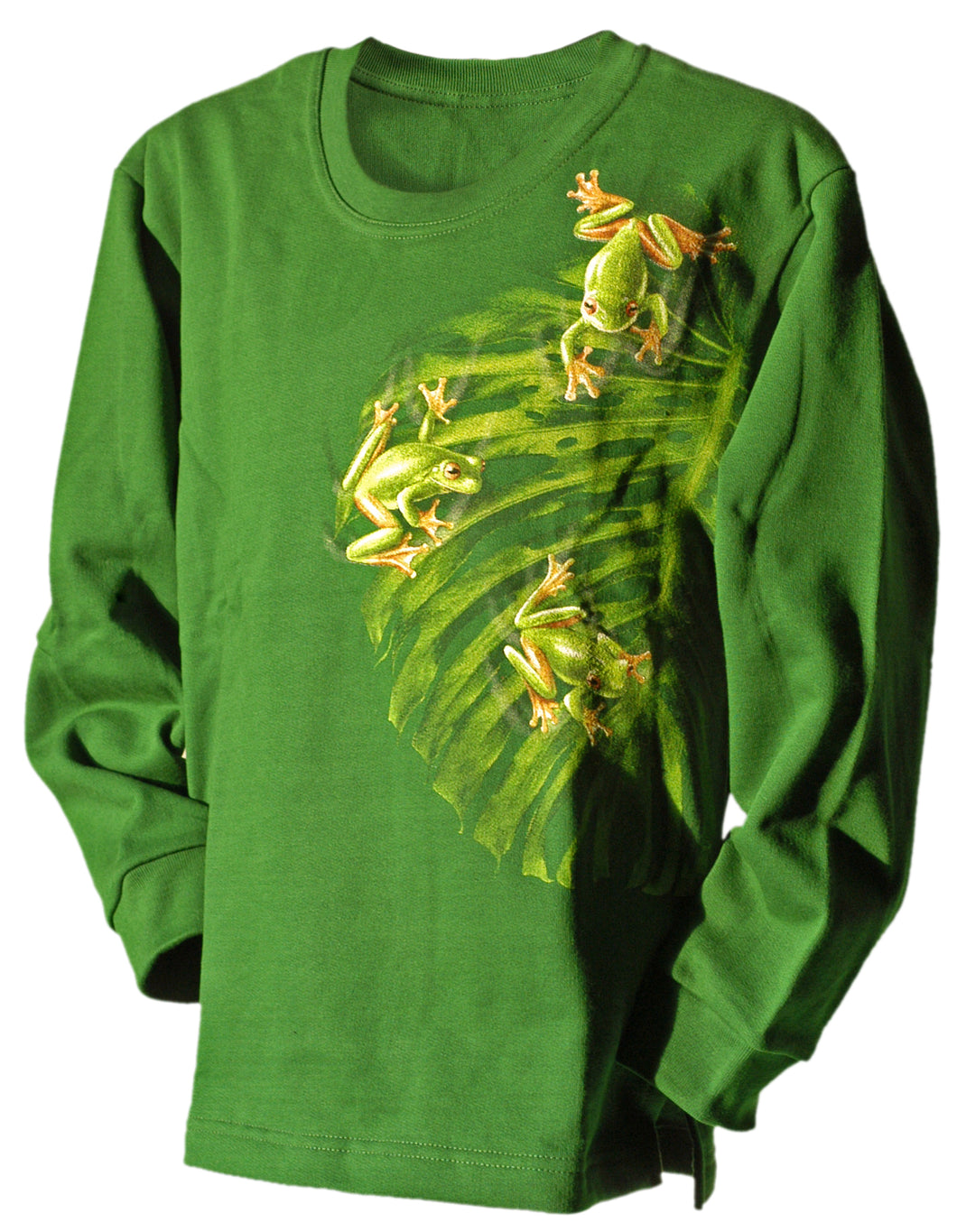 Bushfire Sweatshirt Kinder Frösche, Climbing Frogs, grün RNSK810