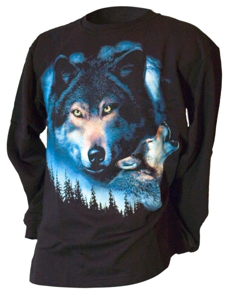 Bushfire Sweatshirt Kinder Spirit of Wolf, schwarz RNSK719
