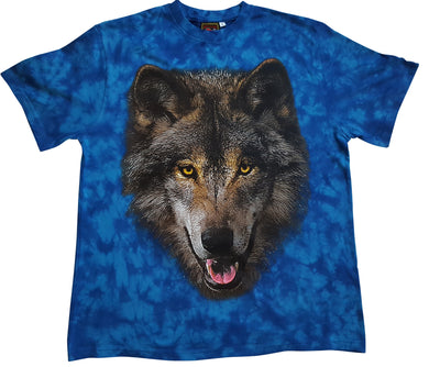 Bushifre Wolfhead Batik Tie Dye T-shrit Wölfe 