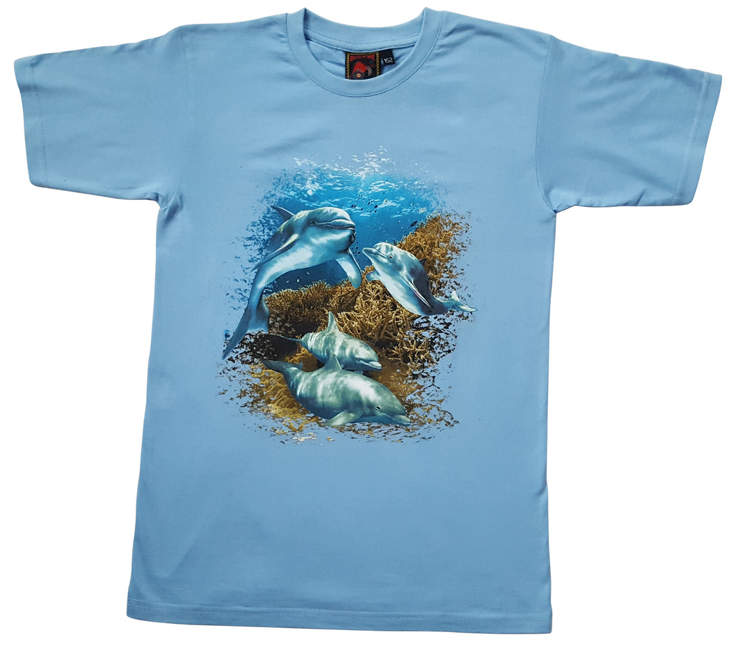 Bushfire Kinder T-Shirt Delfin hellblau BSHK058hb