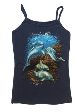 Bushfire Damen Top Dolphins Delfine Spaghetti Frauen Top Animal Design Ozean online shop