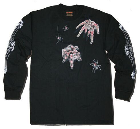 Bushfire  Langarm Shirt Fantasy, Biker,  Spiders schwarz- BTL865047