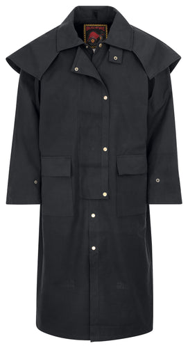 Oilskin Mantel schwarz Ölmantel günstig online kaufen